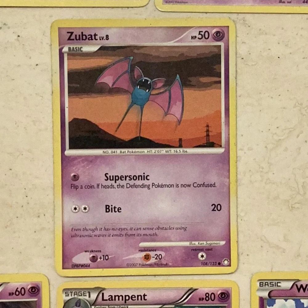2007 2011 Halloween Pokemon Cards Zubat Assorted Lot Of 6 Card Woobat TCG